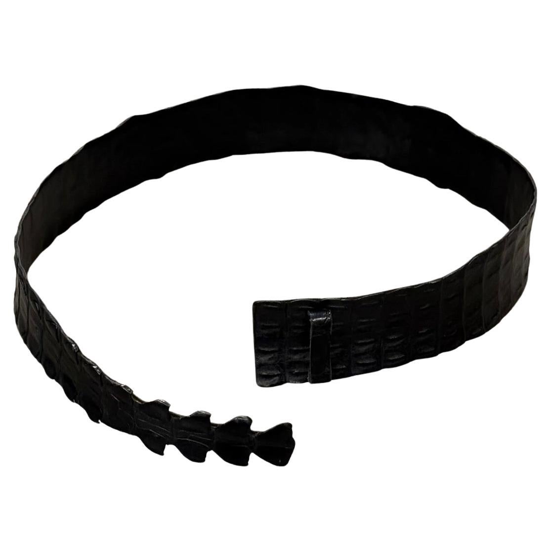 A/W2002 Gucci by Tom Ford real crocodile belt For Sale