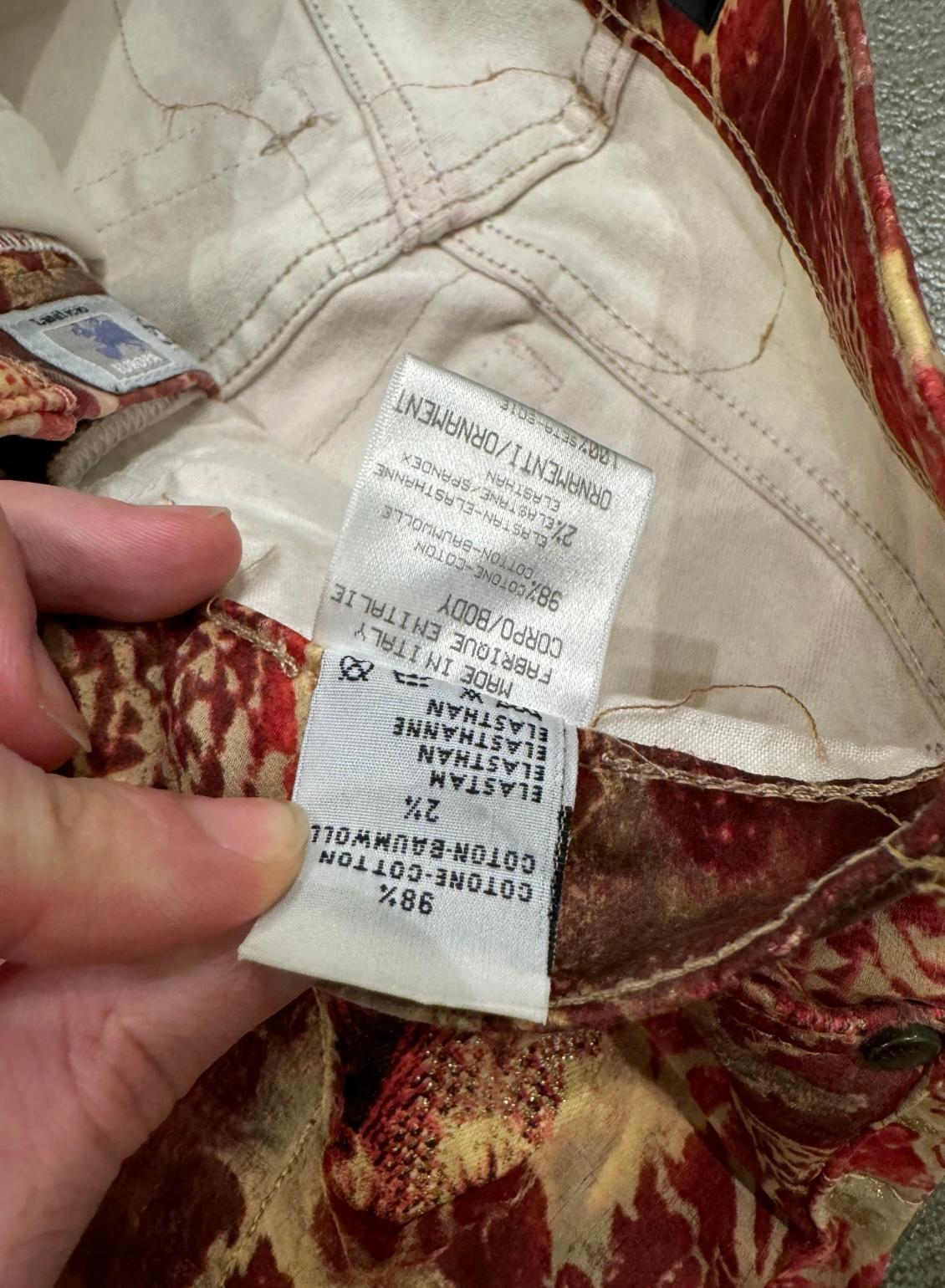 A/W2002 Roberto Cavalli double layer distressed pants in vendita 4