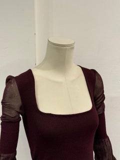 A/W2002 Yves Saint Laurent by Tom Ford sheer sleeve top