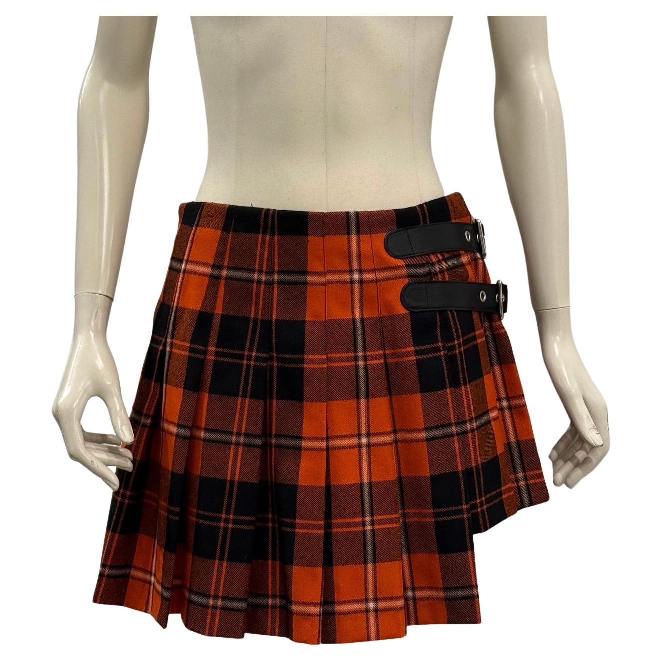 A/W2003 Dolce & Gabbana bondage tartan skirt