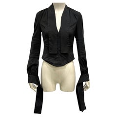 A/W2003 Gucci by Tom Ford - Chemise corsetée plongeante à nouer