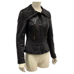 A/W2003 Gucci by Tom Ford chaqueta de piel de moto con paneles