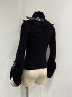 A/W2003 Gucci by Tom Ford ribbed bondage sweater with leather straps