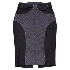 A/W2003 Gucci by Tom Ford runway studded silk skirt