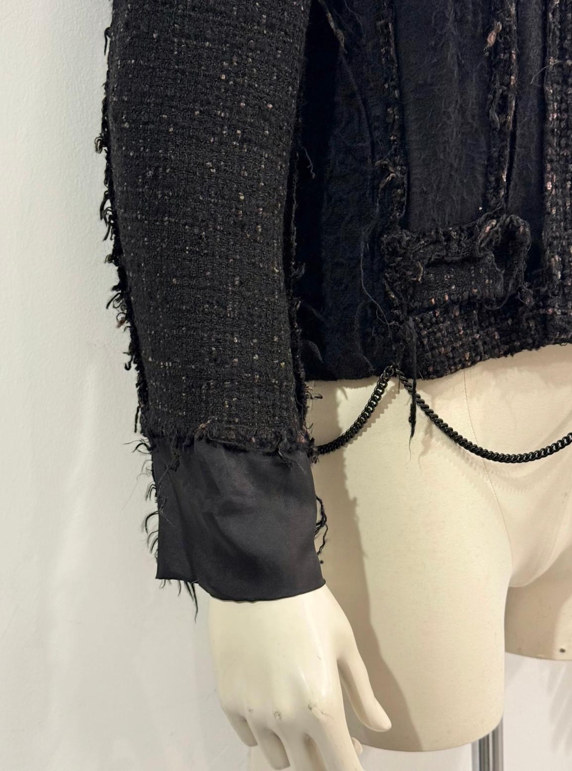 A/W2004 MAISON MARGIELA veste artisanale reconstituée avec chaînes en métal en vente 1