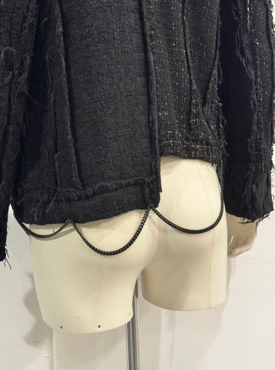 A/W2004 MAISON MARGIELA veste artisanale reconstituée avec chaînes en métal en vente 4