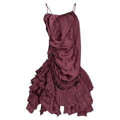A/W2004 Roberto Cavalli corset ruffle mini dress