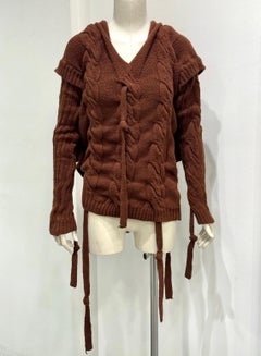 A/W2004 Vivienne Westwood deconstructed cable knit straps sweater