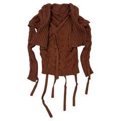 A/W2004 Vivienne Westwood jersey de tirantes de punto por cable deconstruido