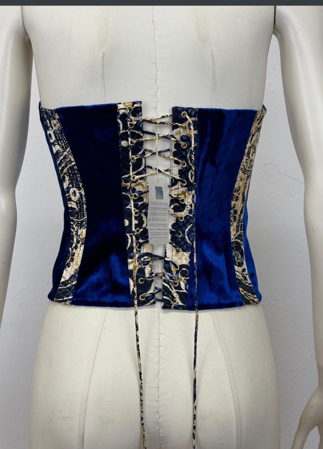 A/W2005 Roberto Cavalli paisley silk corset bustier In condizioni ottime in vendita a Padova, IT