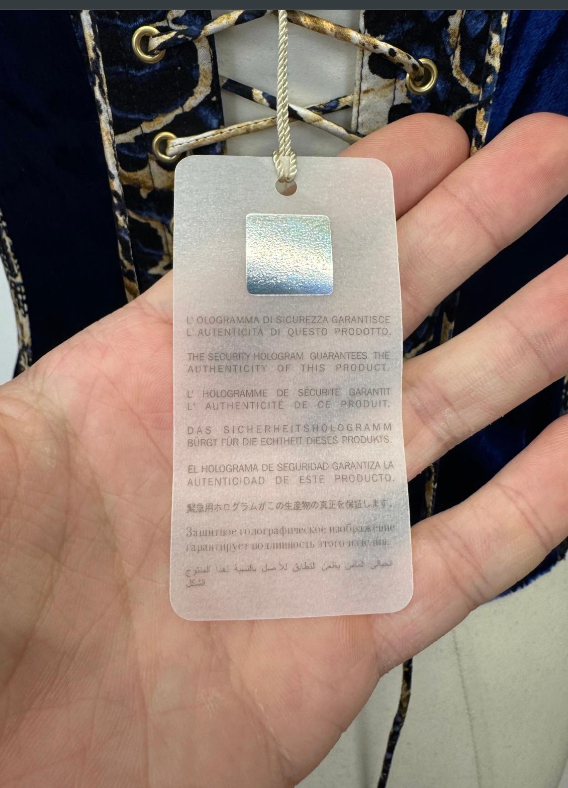 A/W2005 Roberto Cavalli paisley silk corset bustier in vendita 1