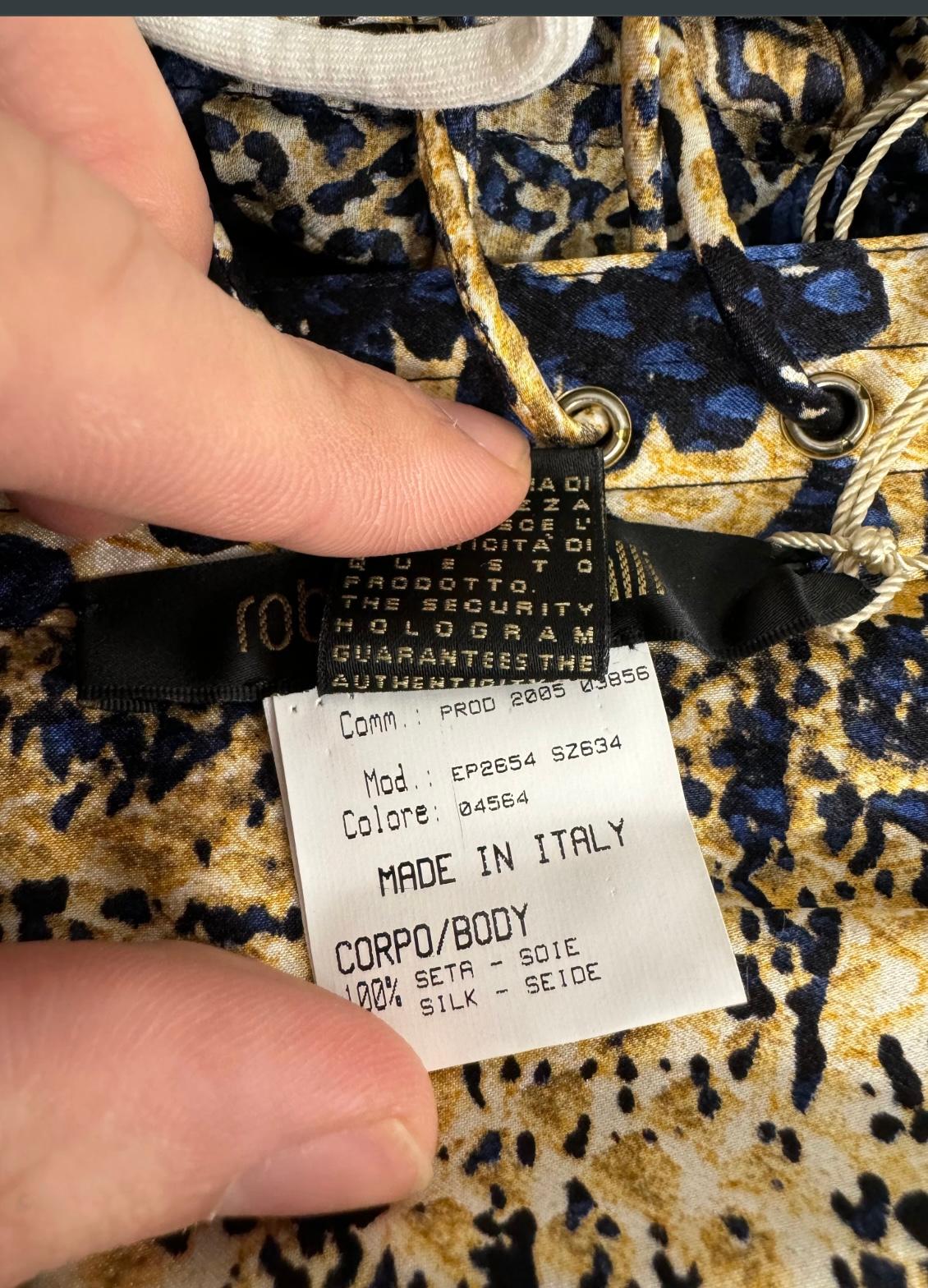 A/W2005 Roberto Cavalli paisley silk corset bustier in vendita 2