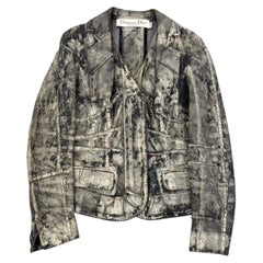 A/W2006 Christian Dior by John Galliano runway painted denim jacket