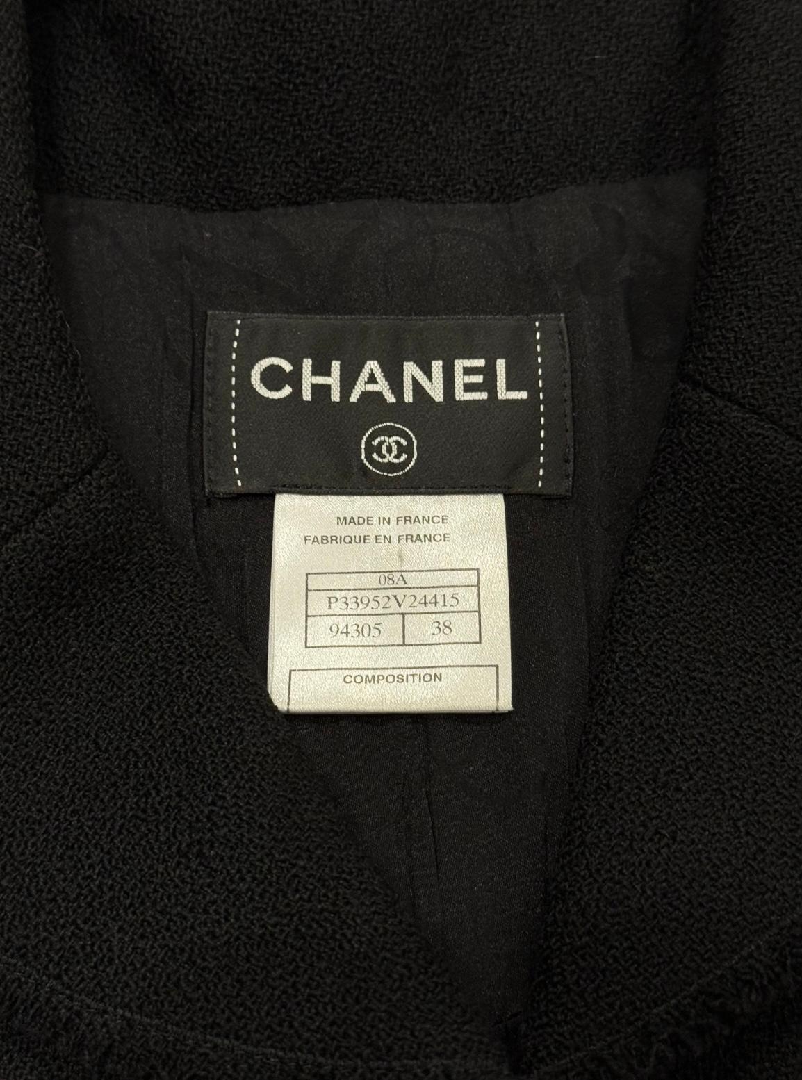 A/W2007 Chanel strukturierter Wollmantel mit Gürtel im Angebot 2