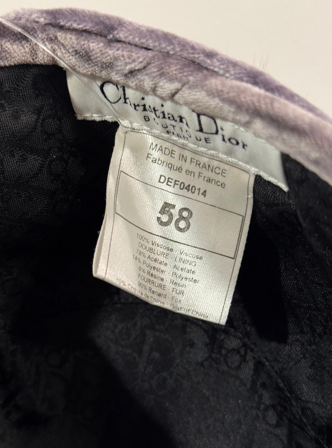 A/W2007 Christian Dior by John Galliano runway Mohawk fox fur hat - NEW in vendita 2