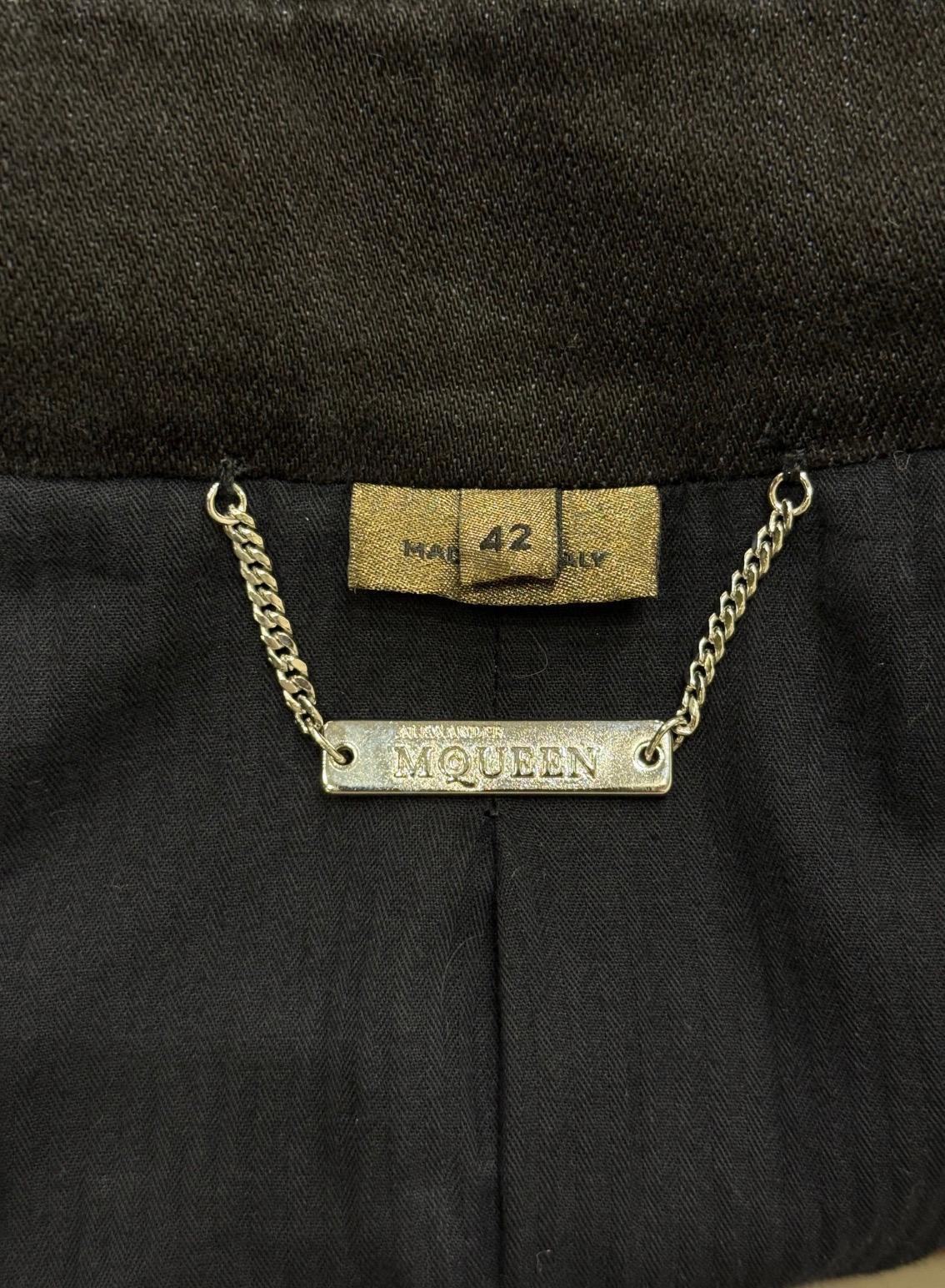 A/W2008 Alexander McQueen pirate military napoleon jacket For Sale 6