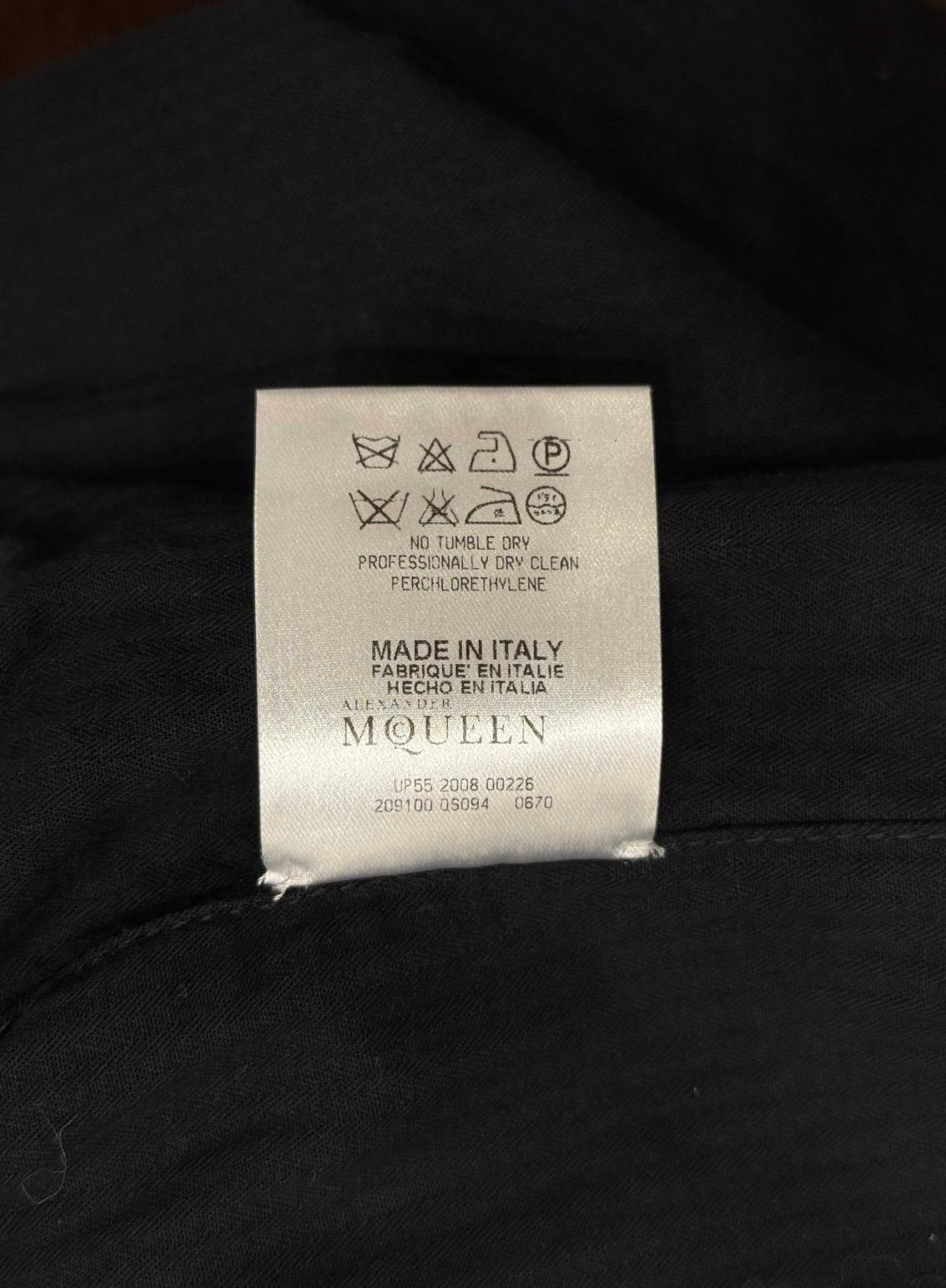 A/W2008 Alexander McQueen pirate military napoleon jacket For Sale 7