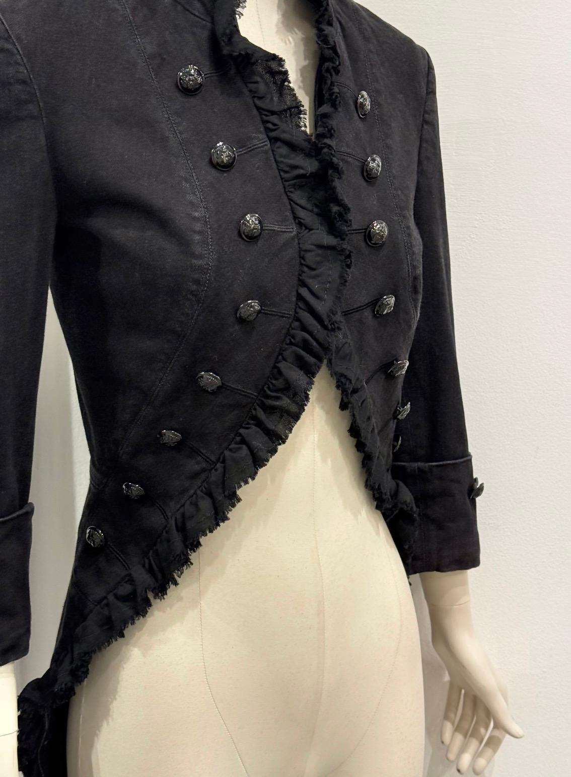 Women's or Men's A/W2008 Alexander McQueen pirate military napoleon jacket For Sale