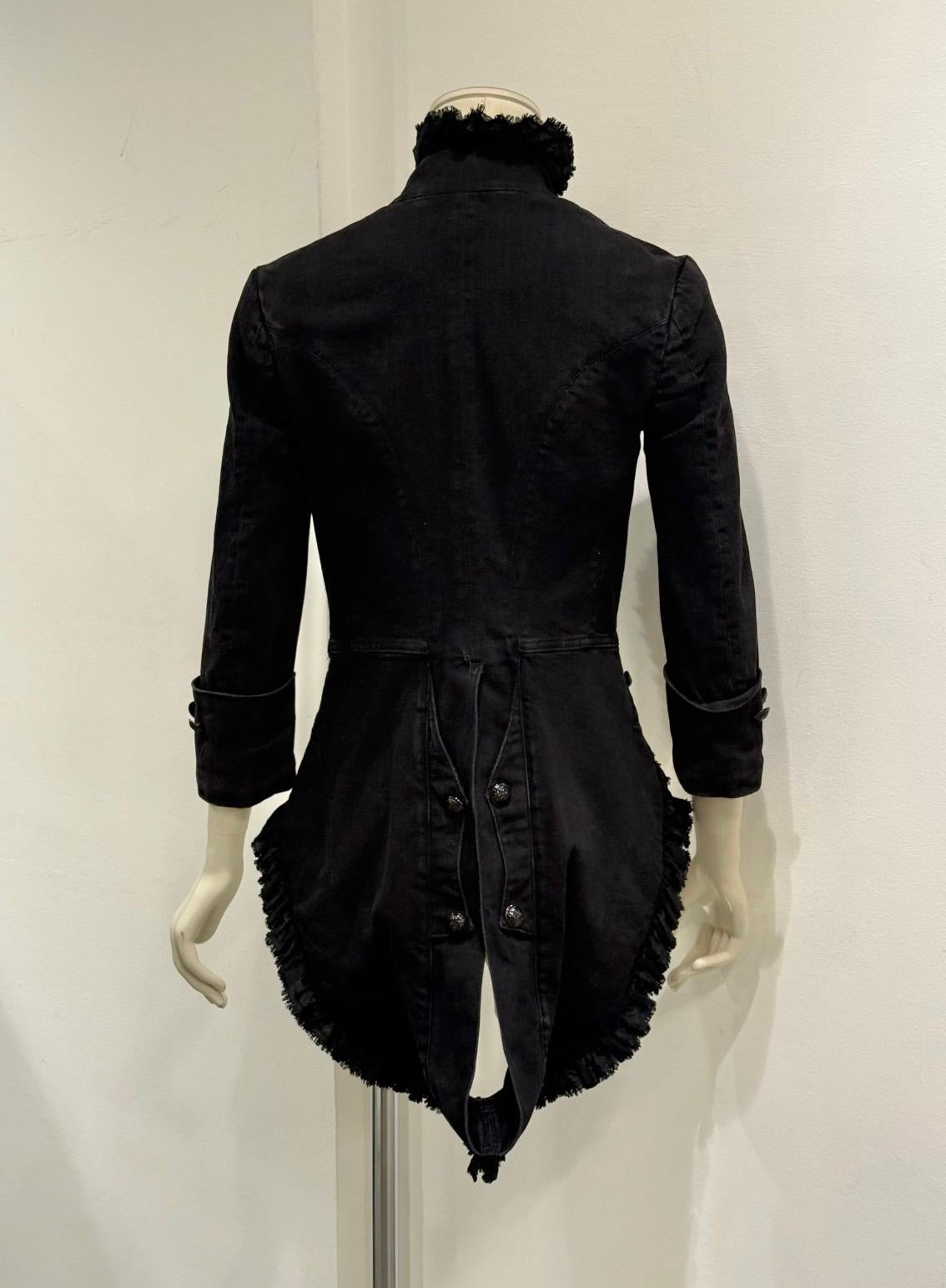 A/W2008 Alexander McQueen pirate military napoleon jacket For Sale 3