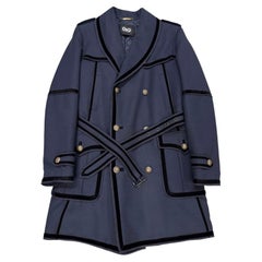 Dolce & Gabbana A/W2009 cappotto militare a napoleone con inserto in velluto