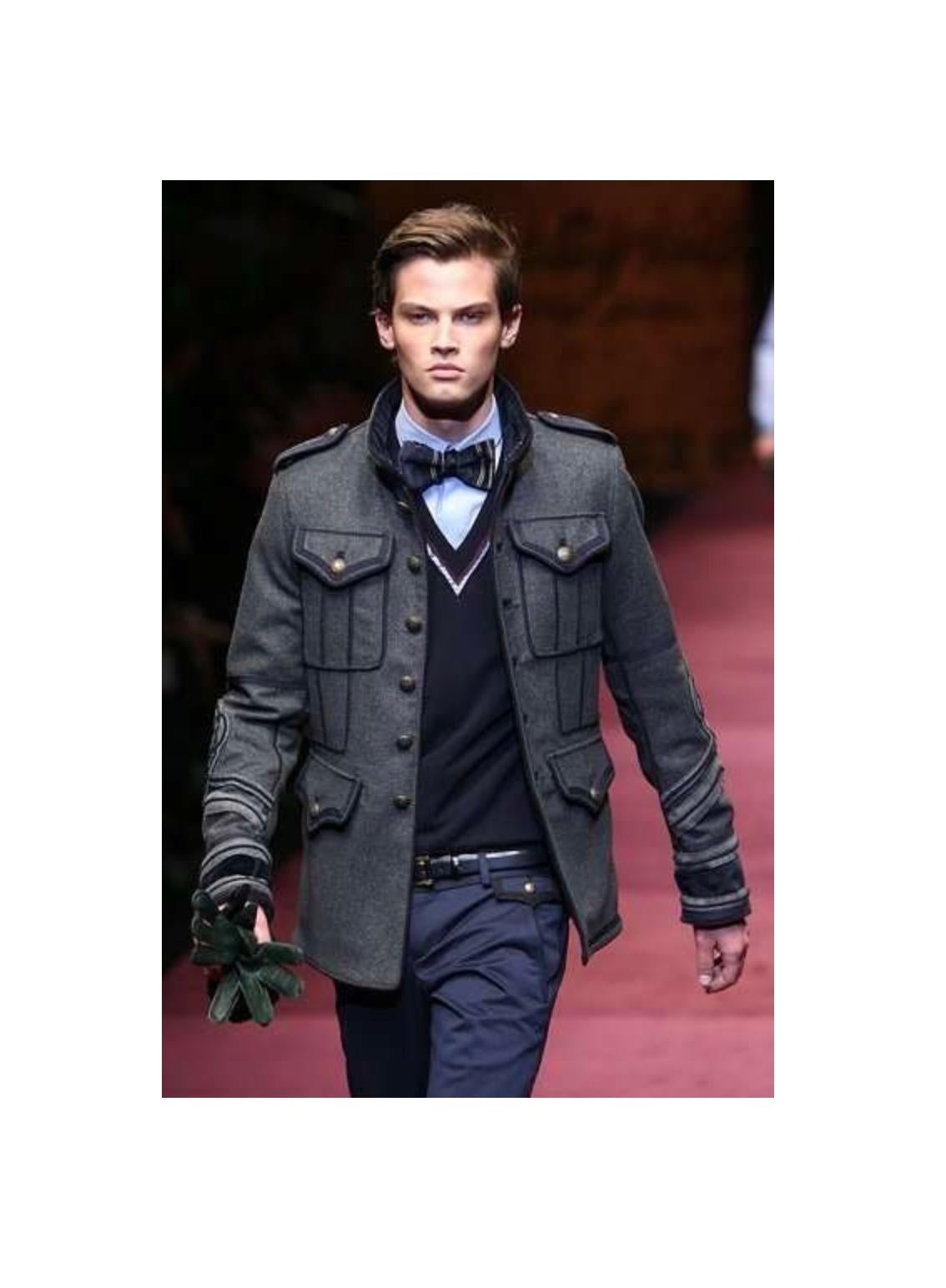 A/W2009 Dolce and Gabbana napoleon military officier jacket For