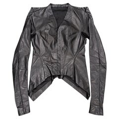 A/W2009 Rick Owens reinforced shoulders leather jacket A/W2009 Rick Owens reinforced shoulders leather jacket