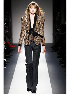 A/W2010 Balmain by Christophe Decarnin leopard pony hair metal chain jacket