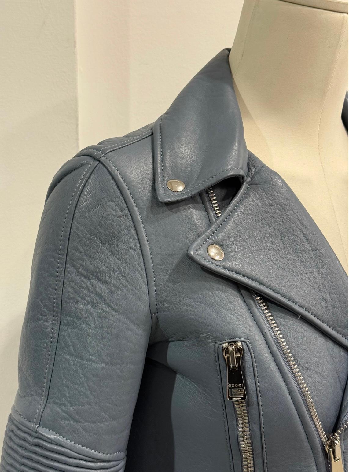 A/W2014 Gucci biker chaqueta de cuero en venta 4