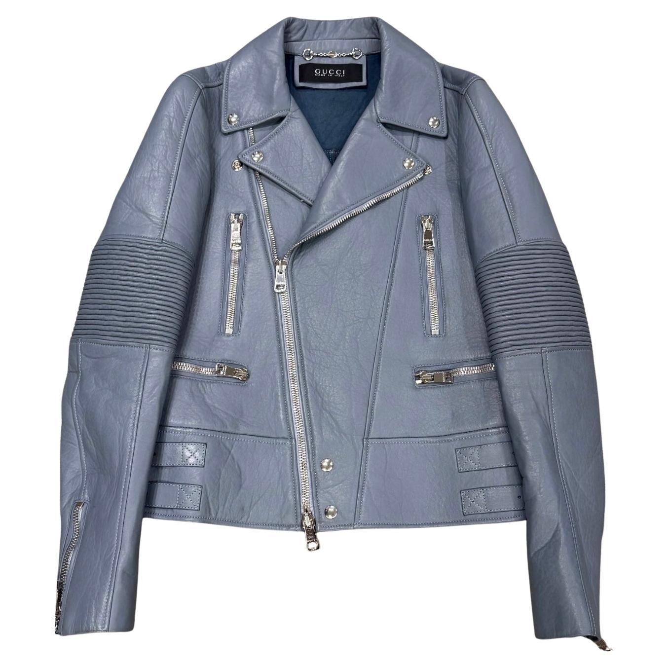 A/W2014 Gucci biker leather jacket