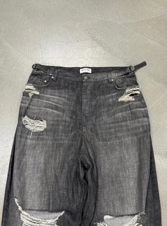 A/W2021 Balenciaga “Skater” wide distressed baggy jeans
