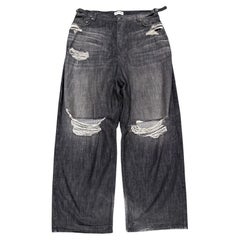 A/W2021 Balenciaga “Skater” wide distressed baggy jeans