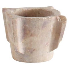 A Wabi Sabi Small Pale Pink 19Th C. Portuguese Marble Mortar