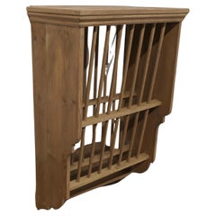 A Wall Hanging Pine Plate Rack   This useful piece hangs on the wall  