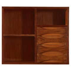 Wall Mounted Module Whit Carved Drawers by Citi, Chiavari, Italy, 1960s
