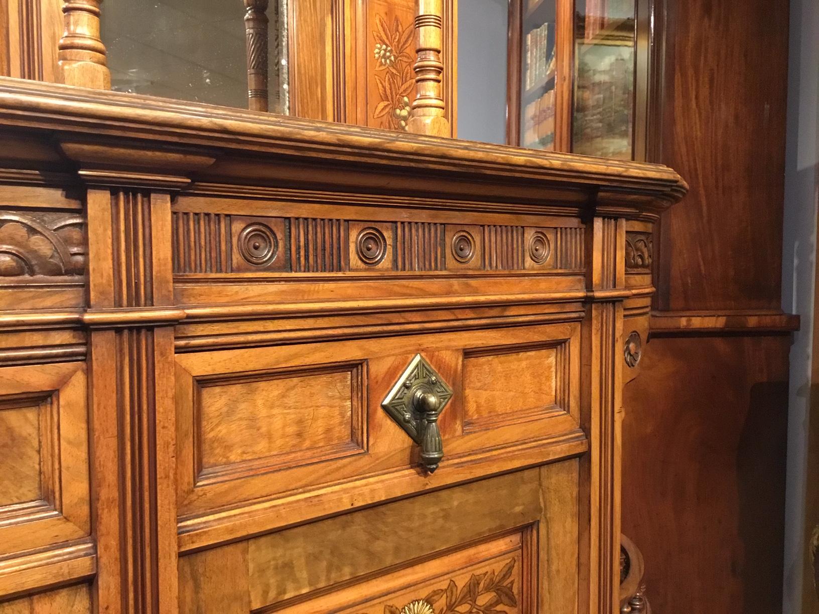 Walnut Aesthetic Period Chiffonier by Ogdens of Manchester 2