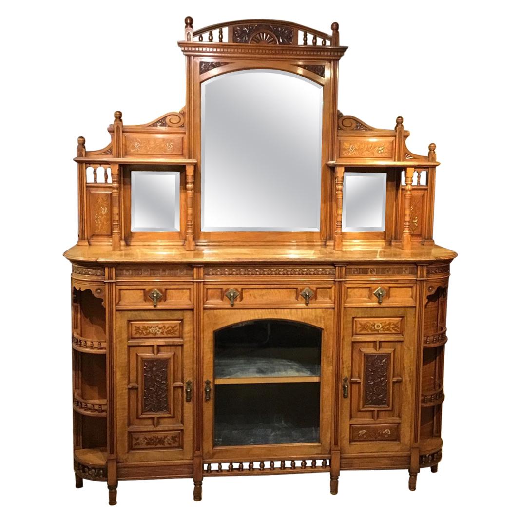 Walnut Aesthetic Period Chiffonier by Ogdens of Manchester