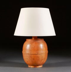 Walnut Barrel Lamp