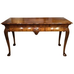 Walnut George I Style Antique Console Table