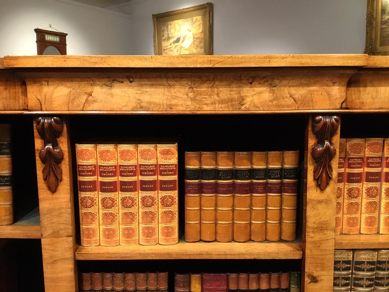 Walnut Mid-Victorian Period Open Bookcase 1