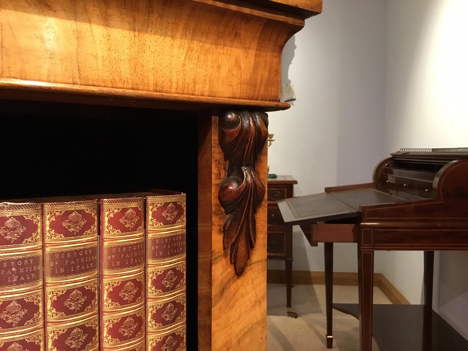 Walnut Mid-Victorian Period Open Bookcase 2
