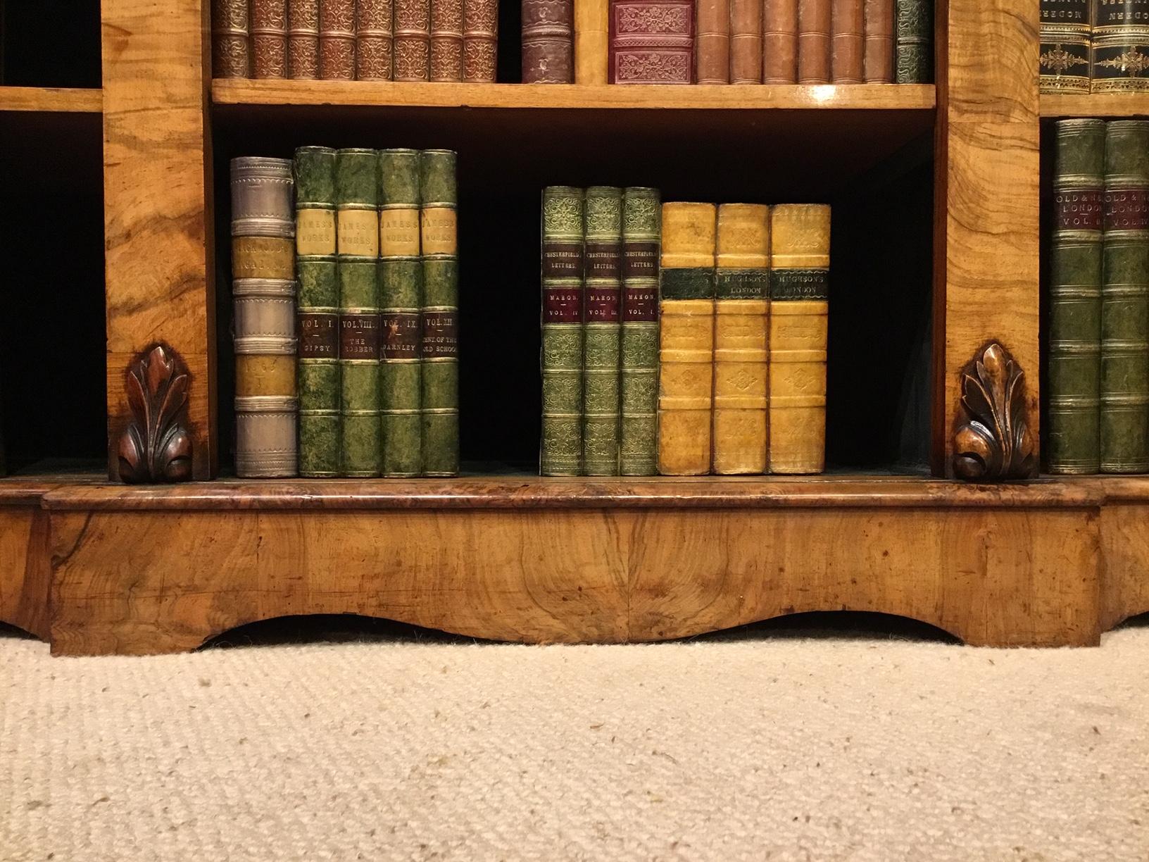 Walnut Mid-Victorian Period Open Bookcase 3