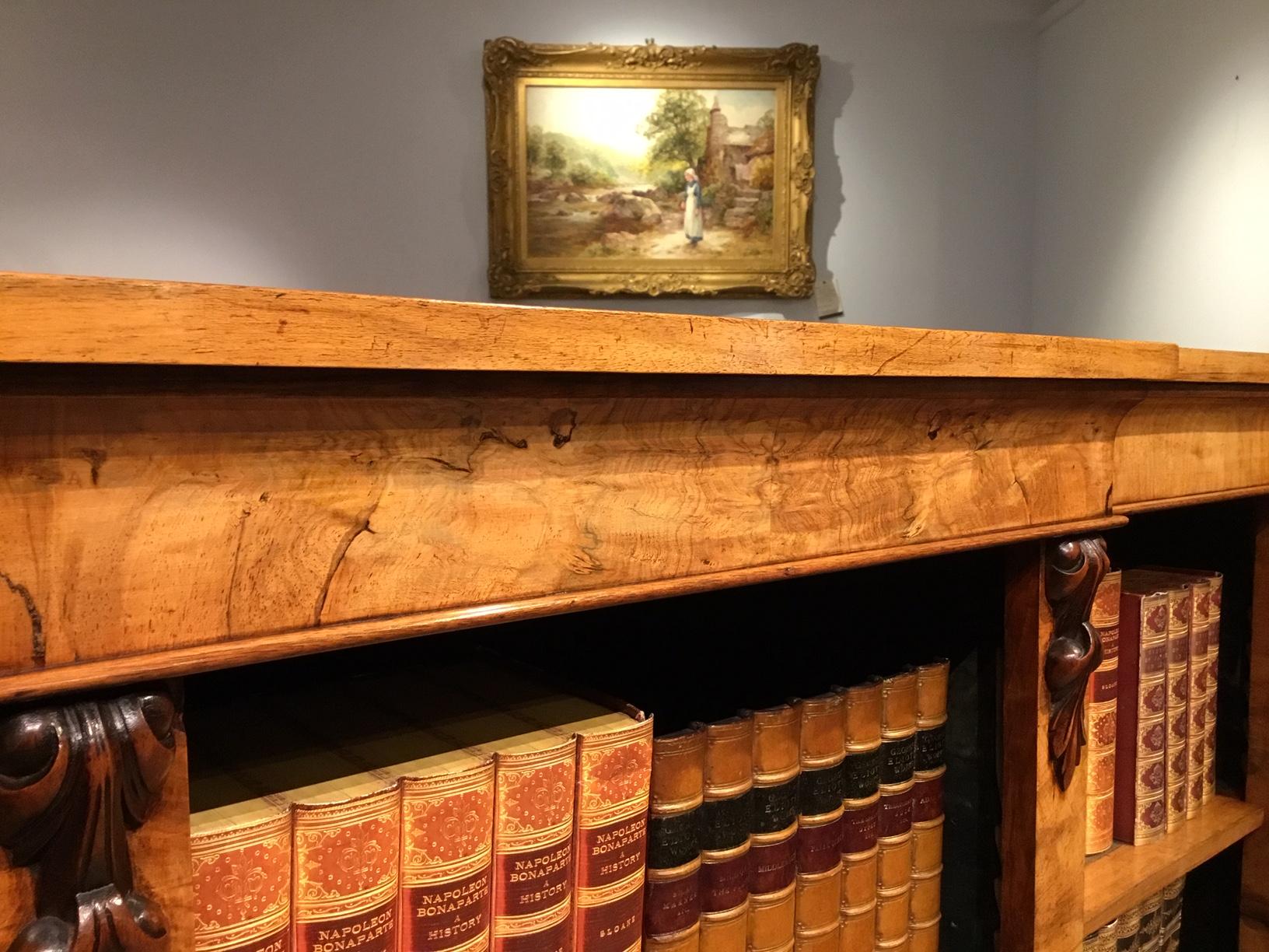 Walnut Mid-Victorian Period Open Bookcase 4