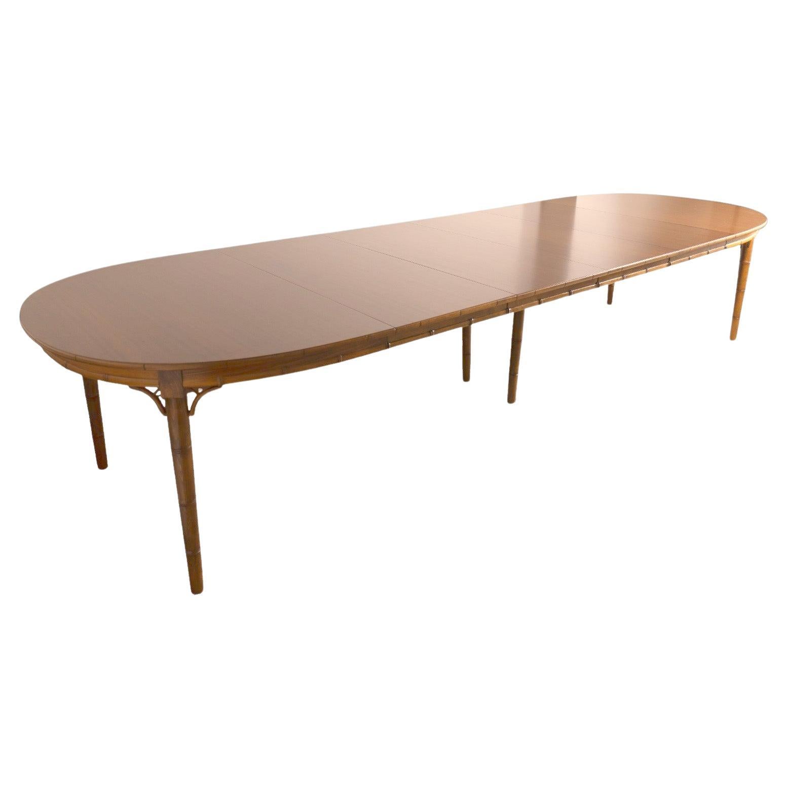 A Walnut Oval Dining Table in the English Regency Style c. 1940 For Sale