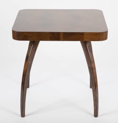 Walnut Side Table Designed by Jindrich Halabala in the 1930s
