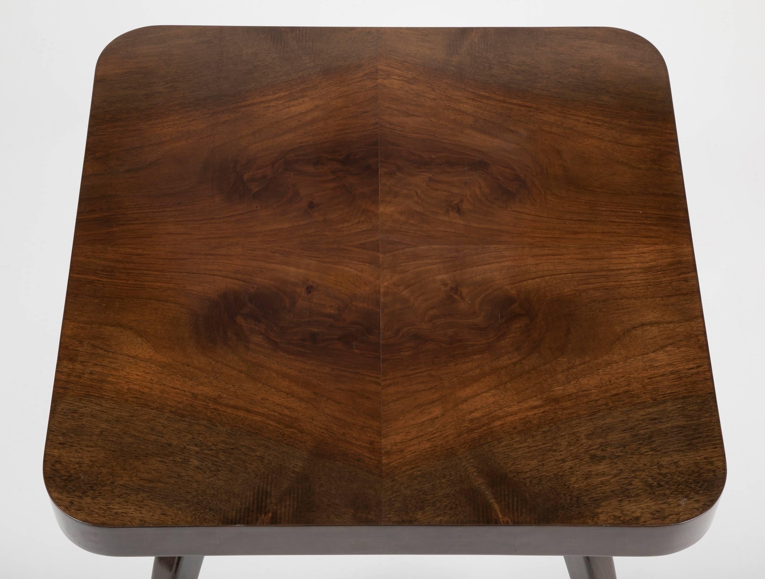 Walnut Side Table Designed by Jindrich Halabala in the 1930s 1