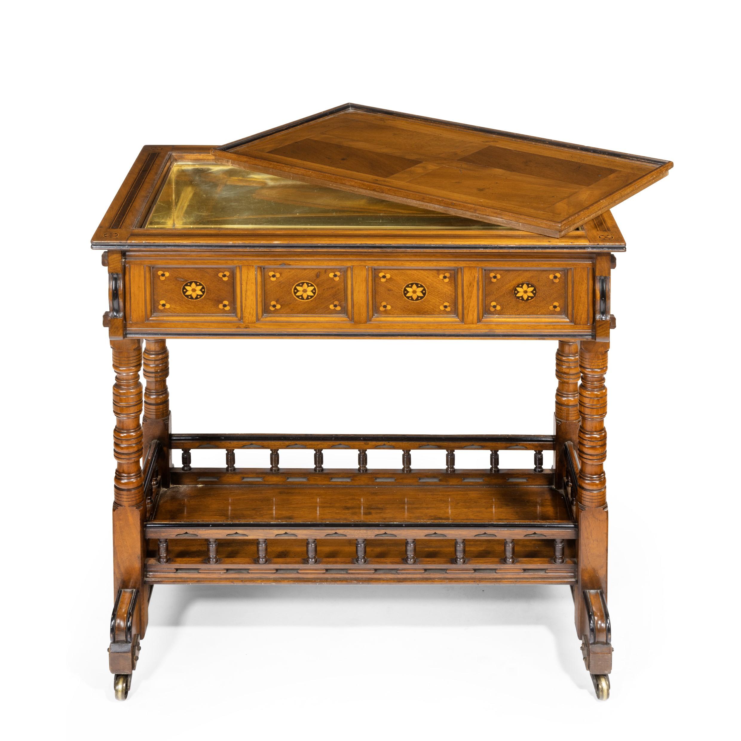 Walnut Side Table/Jardinière by Gillows Probably after Augustus Pugin 1