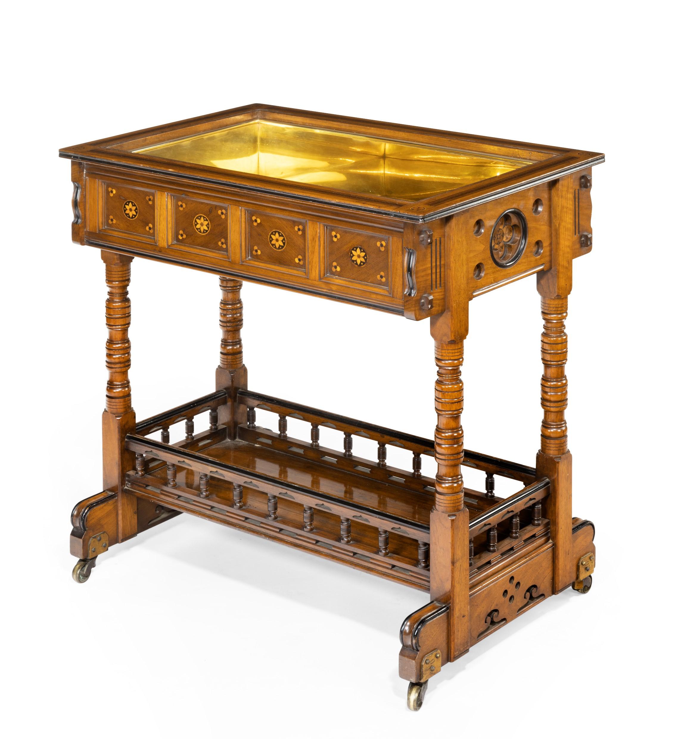 Walnut Side Table/Jardinière by Gillows Probably after Augustus Pugin 2