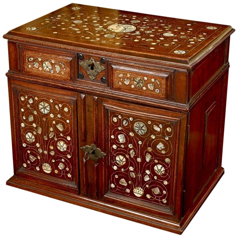 Walnut Table Cabinet, English, circa 1670 For Sale