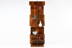 Walnut Veneer Bookcase