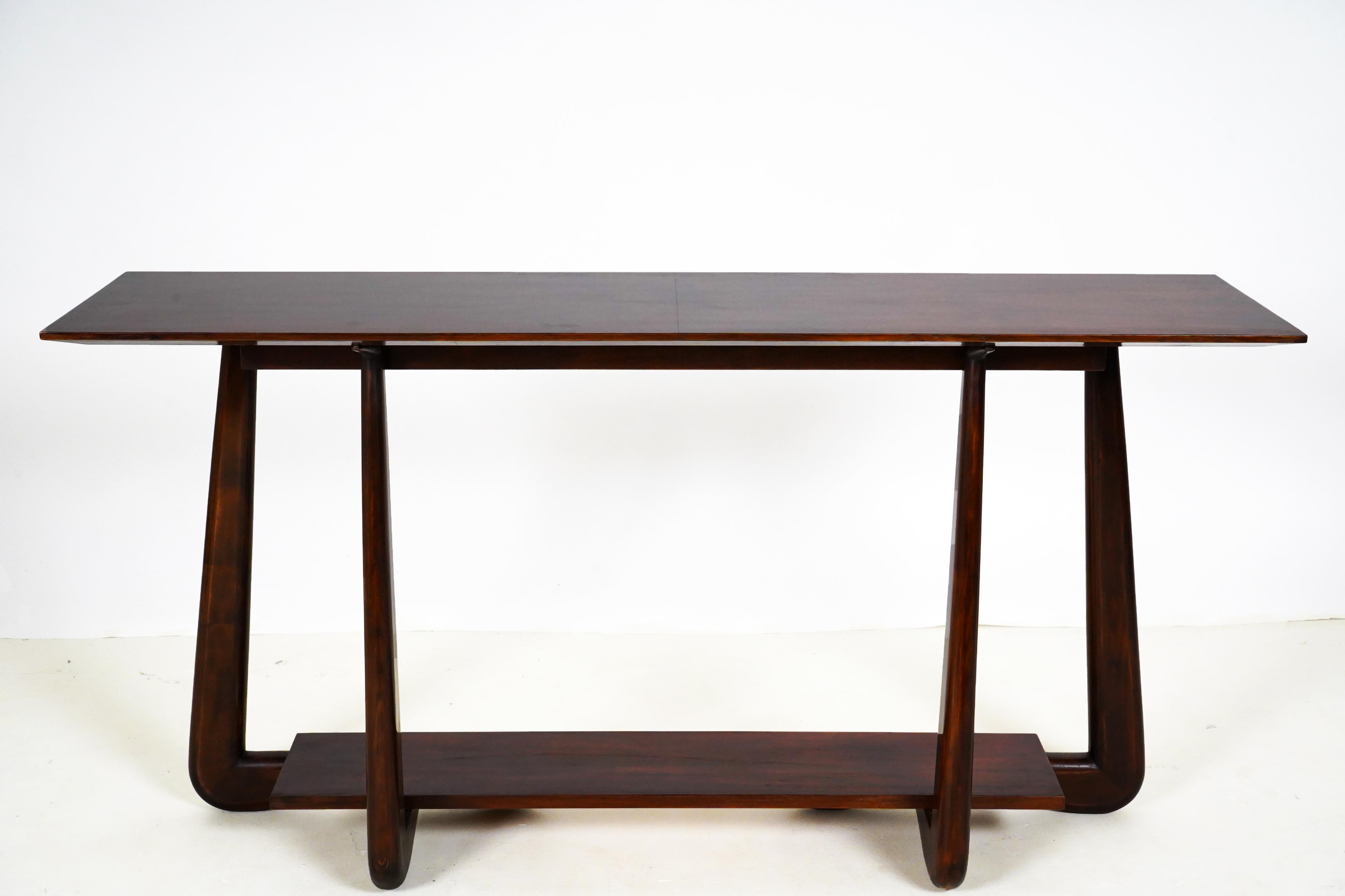 Walnut Wood Console For Sale 1